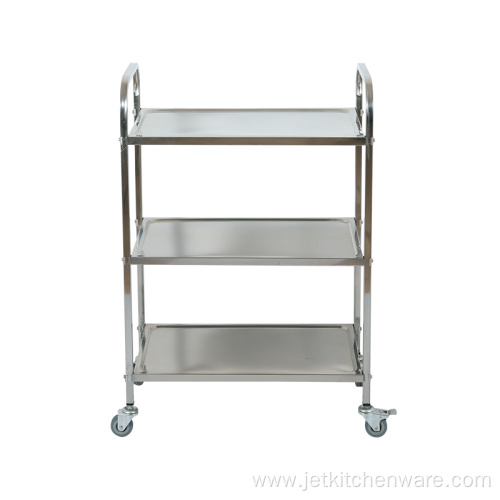 Dismounting Three Tiers Stainless Steel Food Trolley